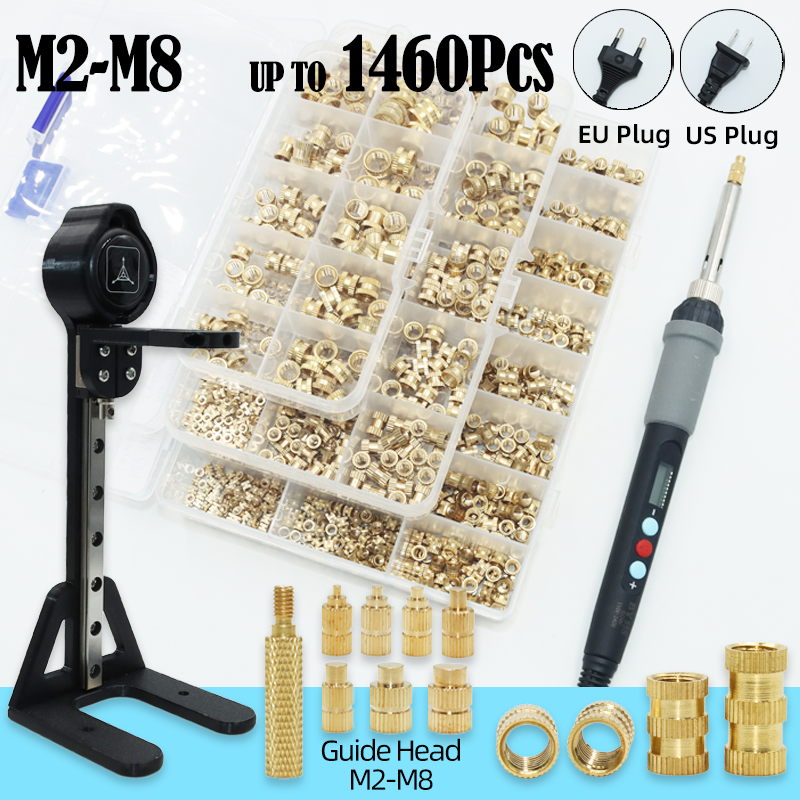 Electronics Repair Kit With Soldering Iron - Thread Knurled Brass Heat Insert Nut