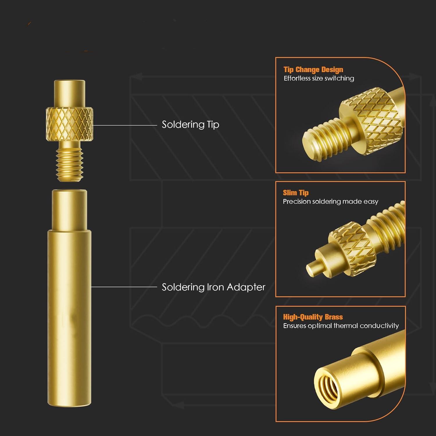 Heat Insert Nut Iron Tips Head - Electronics Repair Kit With Soldering Iron บทวิจารณ์และราคา
