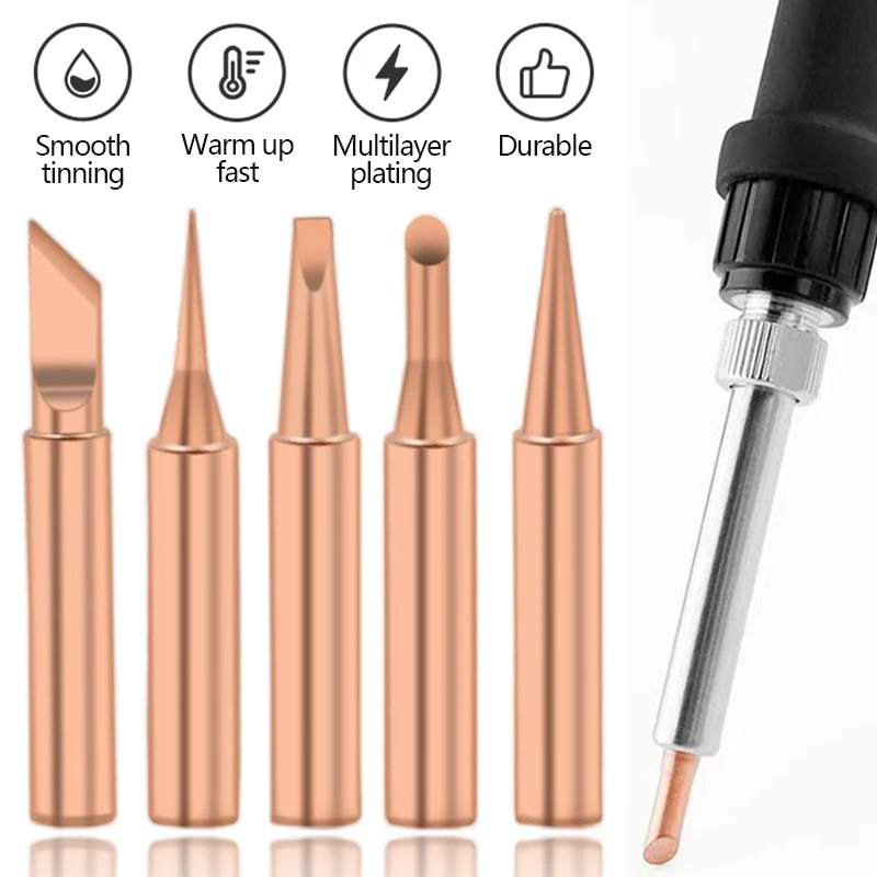 5PCS/Lot Pure Copper Soldering - Electronics Repair Kit With Soldering Iron บทวิจารณ์และราคา