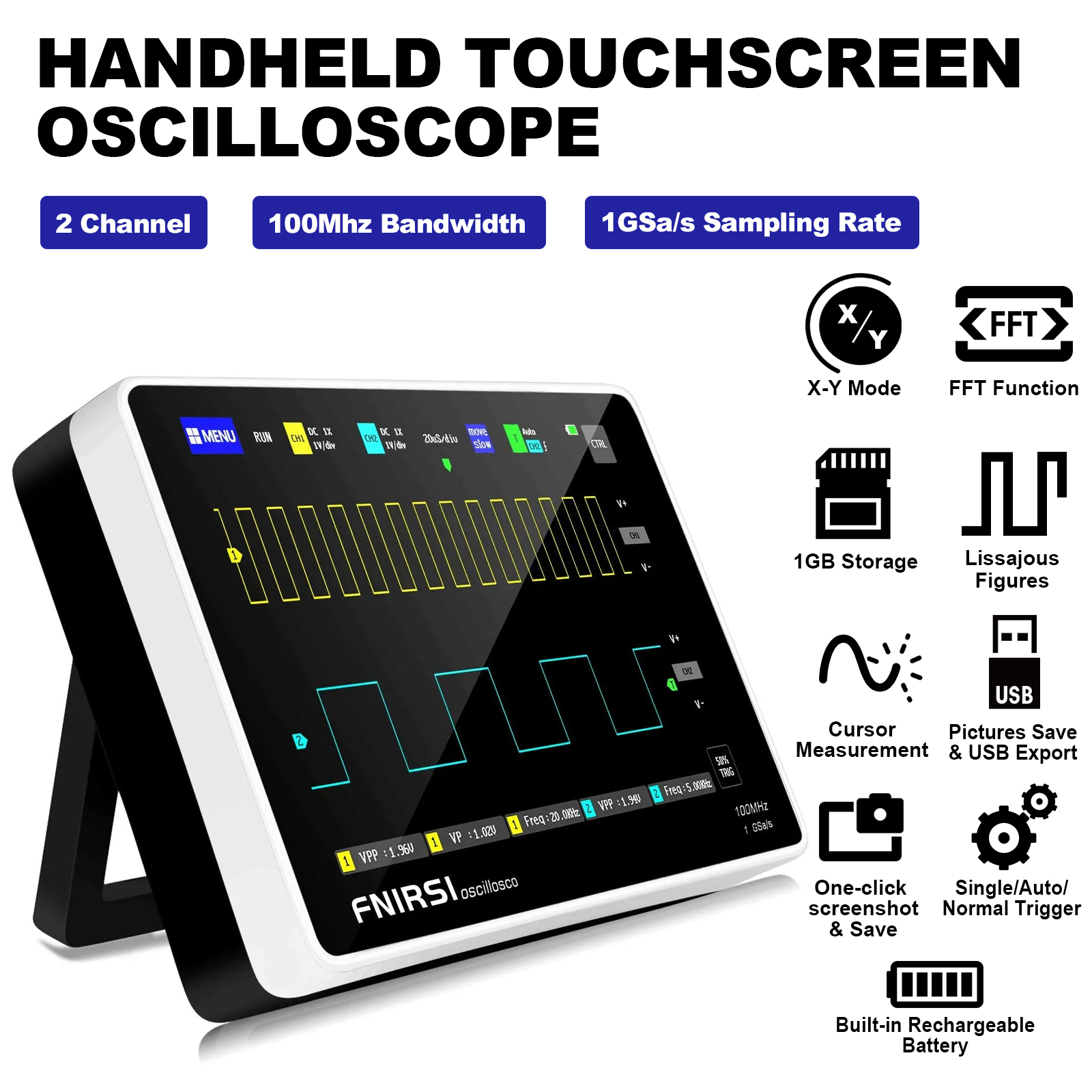 2CH 100MHz 1GSa s Tablet Oscil - Electronics Repair Engineer บทวิจารณ์และราคา