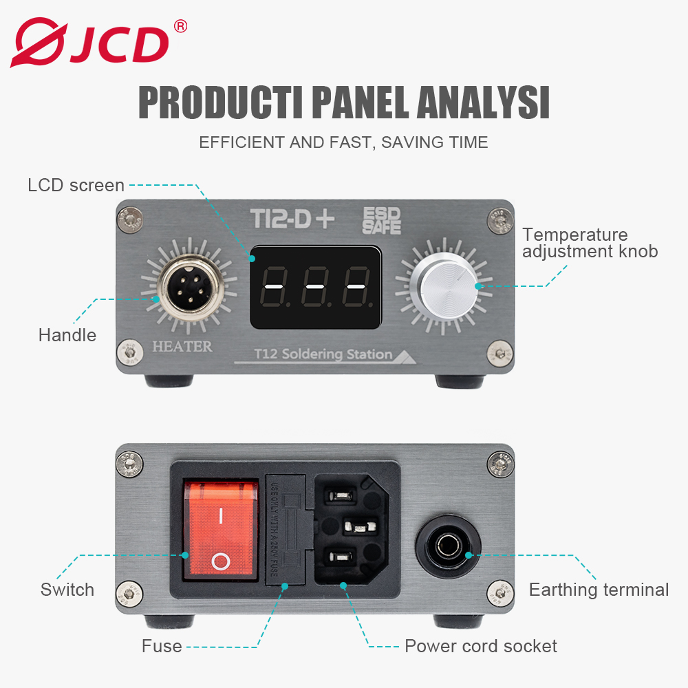 JCD T12-D PLUS Soldering Stati - Electronics Repair Kit With Soldering Iron บทวิจารณ์และราคา