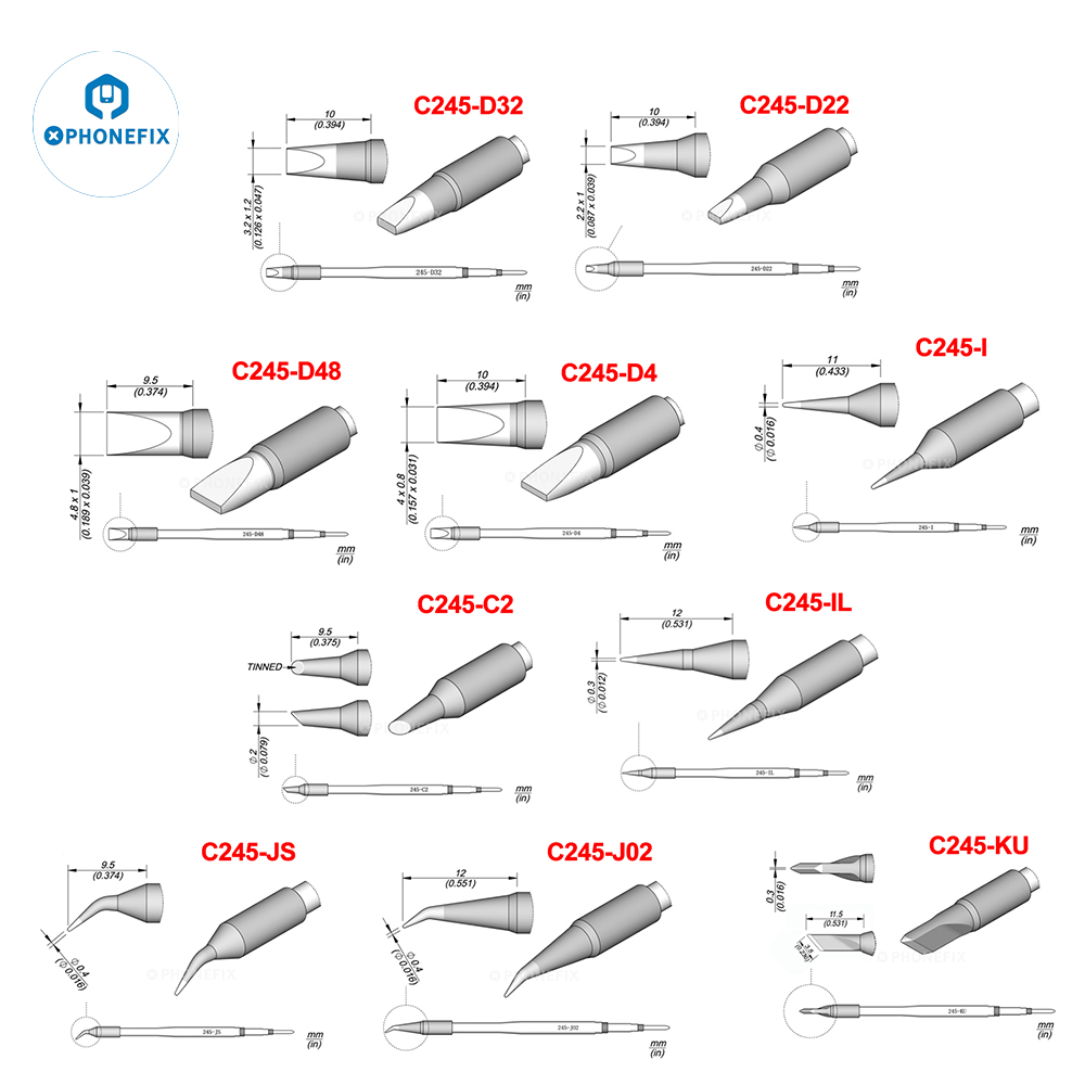 OEM C245 C470 Series Tips C245 - Electronics Repair Kit With Soldering Iron บทวิจารณ์และราคา